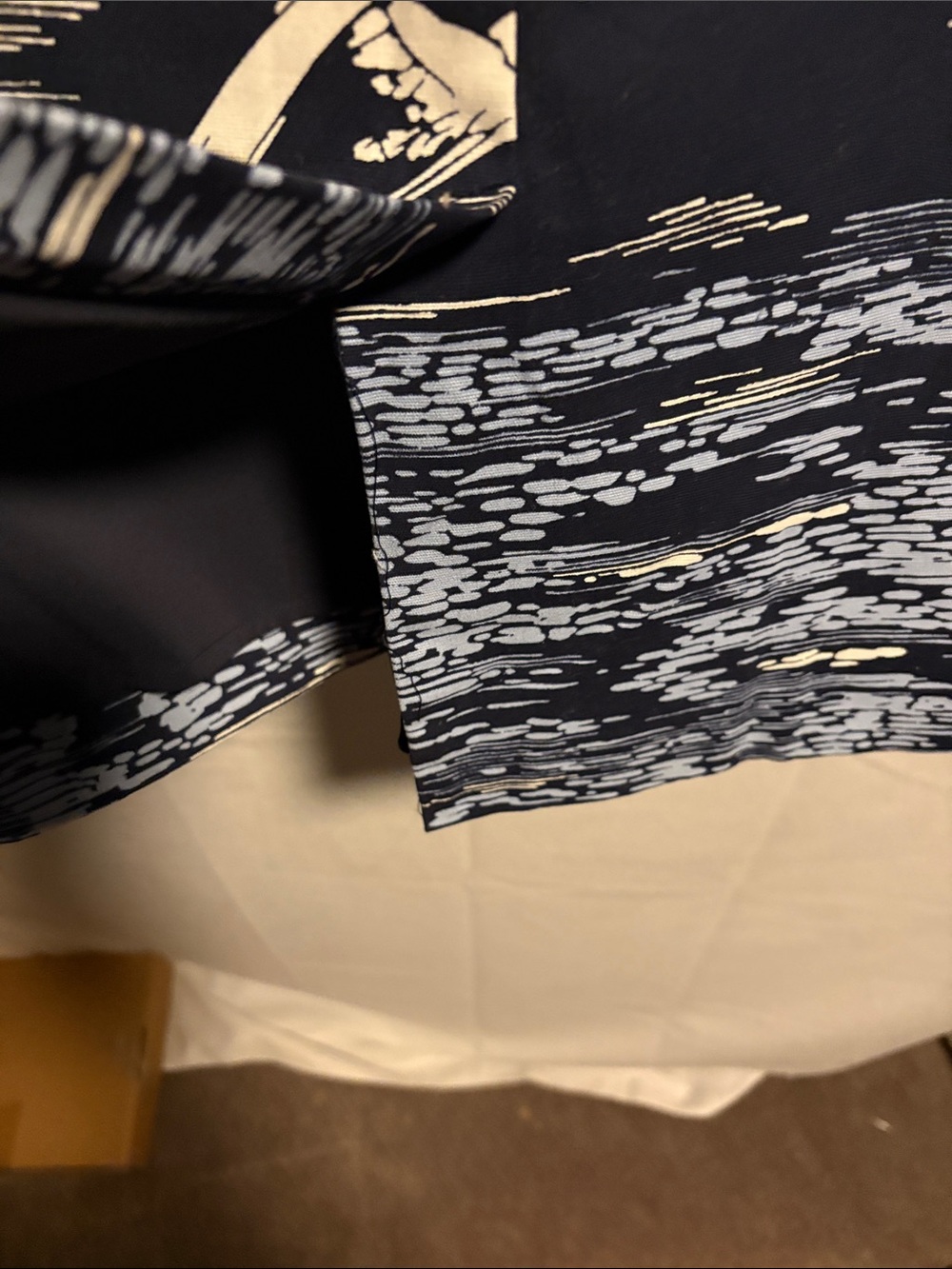 Maeve Navy and White Seagull-Print Pencil Skirt - Picture 6 of 11